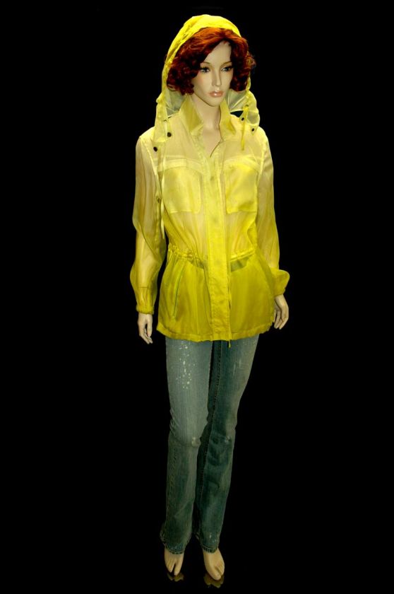 THIS CHIC LUXURIOUS SHEER BEACH PARKA by VALENTINO sz 8  