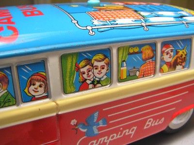 Yonezawa Japan Tin BO VW VolksWagen Camping Bus scarce  