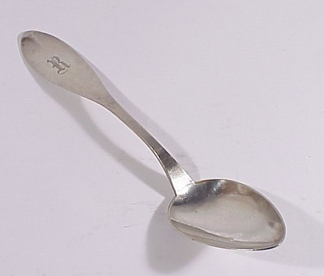 Vintage Monogrammed L. S. Stowe Pure Coin Silver Spoon  