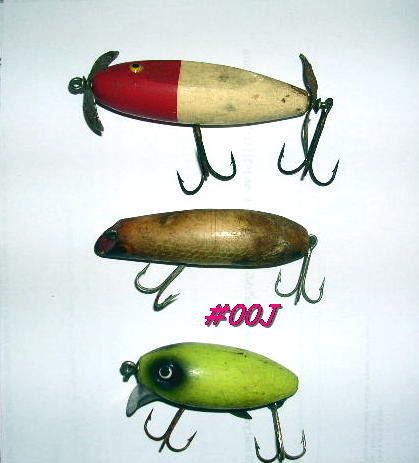 Wooden Fishing Lures, Glass Eyes, #00J  