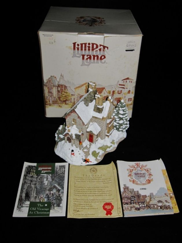 Lilliput Lane OLD VICARAGE AT CHRISTMAS MIB, LE, Signed  