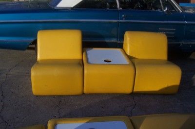 RETRO Sectional Vecta 7 Pc Versatile 1970s MOD Yellow Steelcase Mfg 