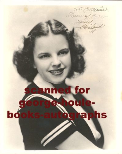 JUDY GARLAND~VTG~PORTRAIT~INSCRIBED~WIZARD  