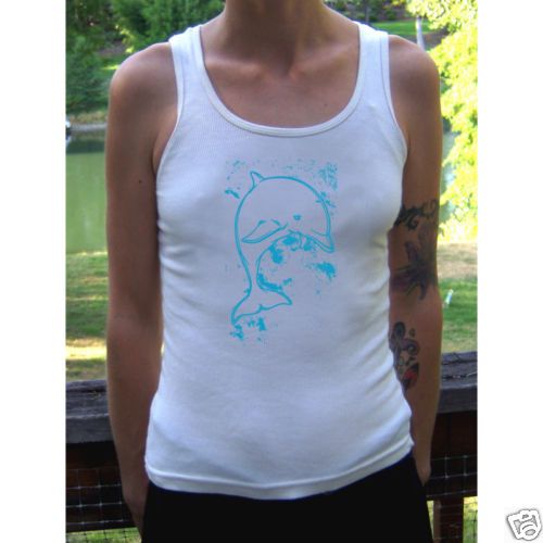 Dolphin American Apparel ORGANIC Rib Tank Top T Shirt  