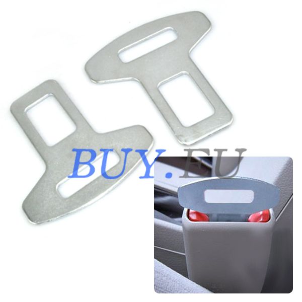 Car Vehicle Auto Safety Seat Belt Buckles Metal Pair  