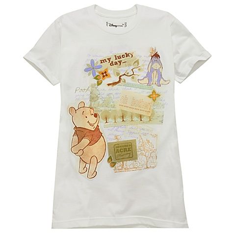 DISNEY ORGANIC SCRAPBOOK POOH AND EEYORE TEE T SHIRT~L  