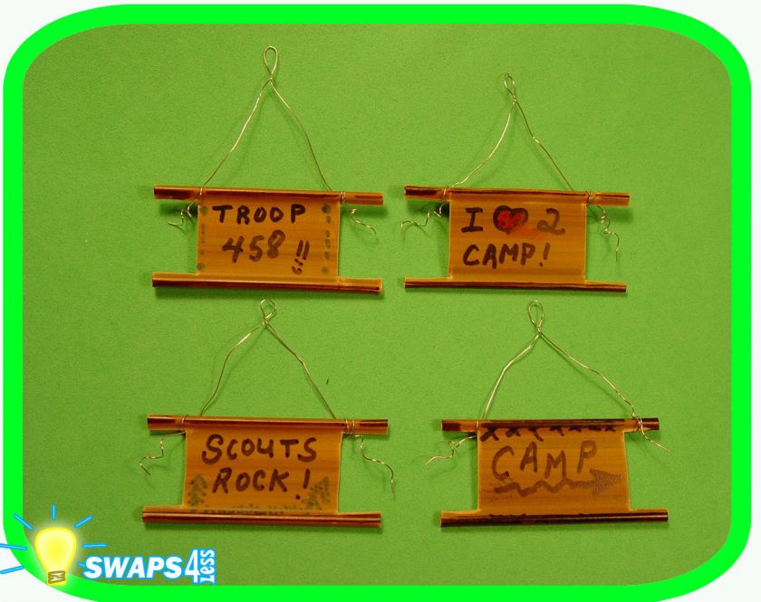 Mini Camp Sign Scout SWAPS Girl Craft Kit   Swaps4Less  