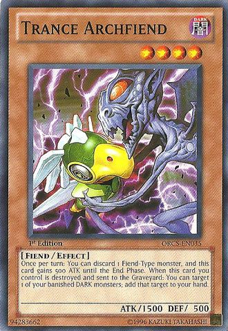 1x NM Trance Archfiend   ORCS EN035   Common   Unlimited Yugioh  