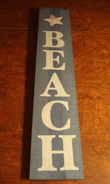 LARGE 2Ft Nautical Beach Blue Ocean Seaside Home Decor Sign NEW  