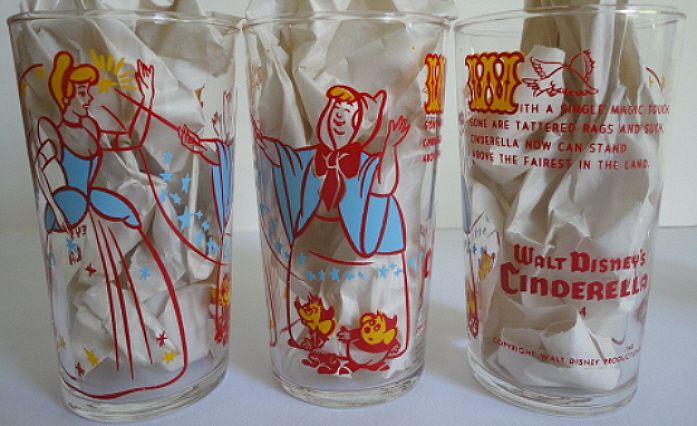 Walt Disney Cinderella Glass #4 New Gown Godmother 1950  