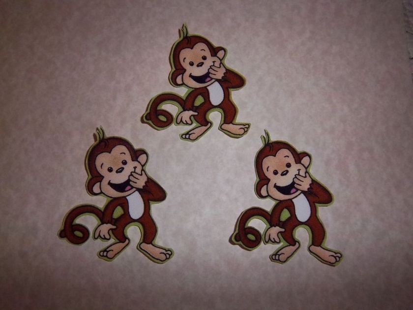 Fabric Made Monkey Appliques  