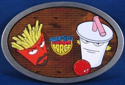 Aqua Teen Hunger Force Shake Pewter Belt Buckle  