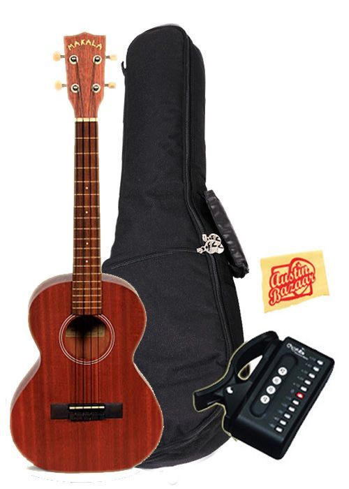 Kala MK T Makala Tenor Ukulele Bundle w/ Gig Bag,Cherub Tuner 