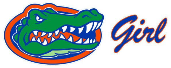 Florida Gators GATOR GIRL decal sticker #1 UF Gatorhead  