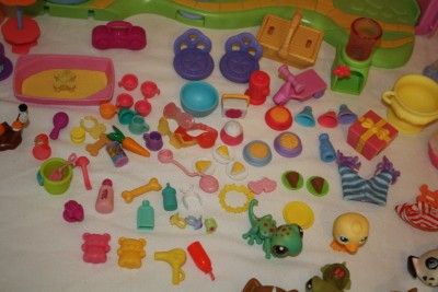   Pet Shop Lot 9 Pets Accessories Round & Round Pet Town Horse +  