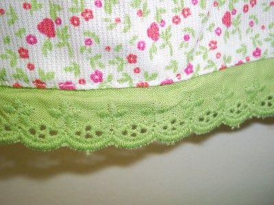 Laura Ashley Green/Pink Floral Dress Size 18 Months  