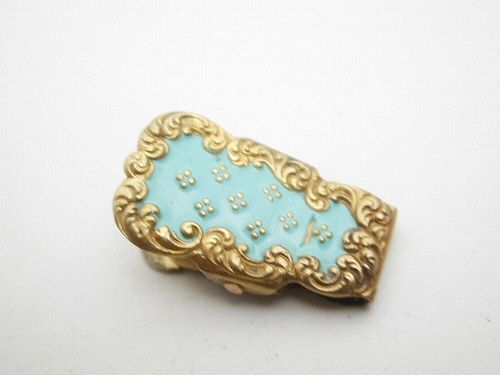 BEAUTIFUL Victorian Enamel Cravat Clasp  