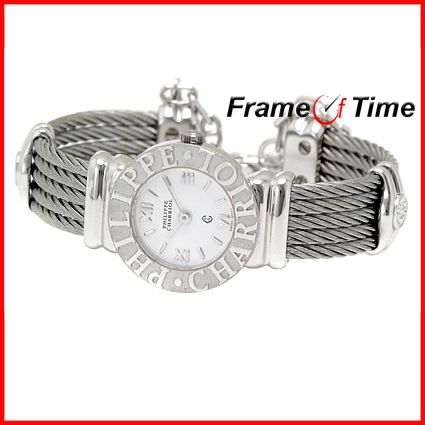 Reloj de plata del brazalete de St Tropez de damas de Felipe Charriol