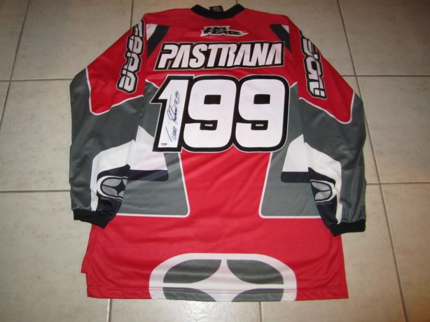 TRAVIS PASTRANA SIGNED NEW NO FEAR SUZUKI SUPERCROSS JERSEY PSA/DNA 