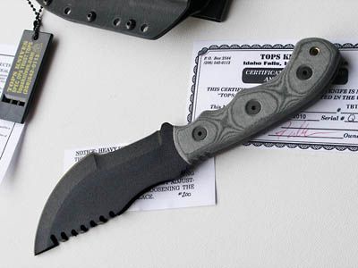 TOPS USA 9.5 TOM BROWN TRACKER #2 SURVIVAL KNIFE $279  