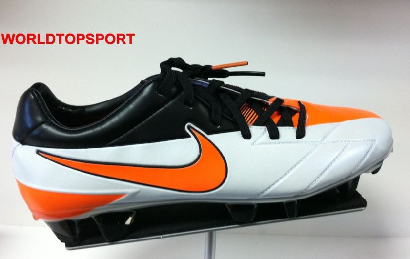 NEW NIKE TOTAL90 LASER IV FG WHITE/BLACK/TOTAL ORANGE  