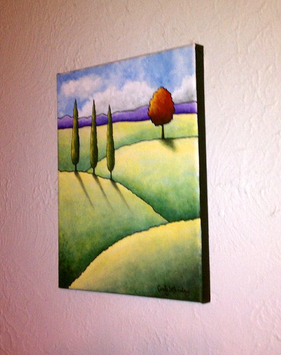 Campagna Toscana   Original Painting   Tuscan Landscape