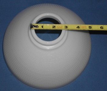 VTG MILK GLASS WHITE TORCHIERE LAMP SHADE CORNING 10 WAFFLE DISFUSER 