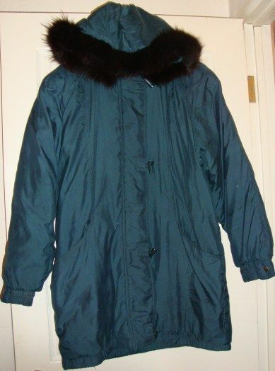 LESLIE~FAY~lady~WARM~winter~JACKET~FOX~FUR~HOODIE (M) @  