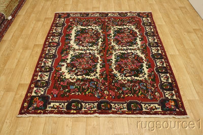 RARE PATTERN 7X9 BAKHTIARI PERSIAN ORIENTAL AREA RUG WOOL CARPET 