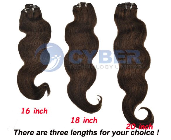 Long Wavy Clip in Remy Human Hair Extension 16 18 20  