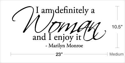 am definitely a Woman   Marilyn Monroe Wall Decals  