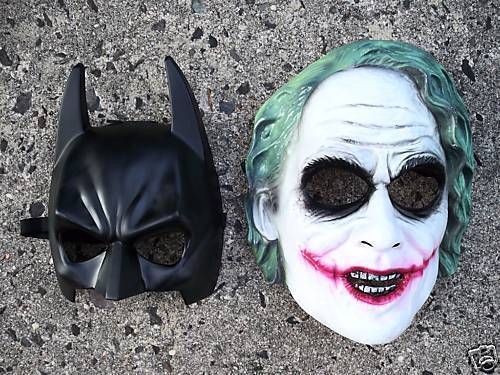 BATMAN AND JOKER MASKS HALLOWEEN MASKS,LICENSED CHARACTERS, ADULTS AND 