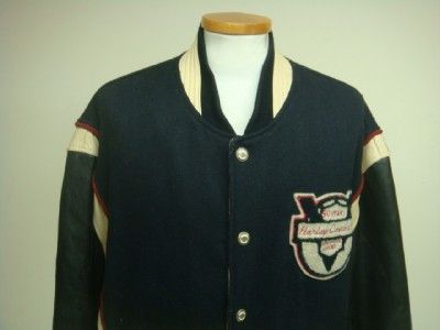 VINTAGE HARLEY DAVIDSON WOOL/LEATHER VARSITY JACKET SZ XXLARGE  