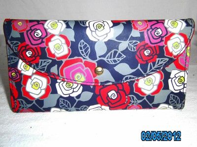 FOSSIL TRAVEL WALLET/CLUTCH/PASSPORT ~WINTER GARDEN~ NEW WITH TAGS 