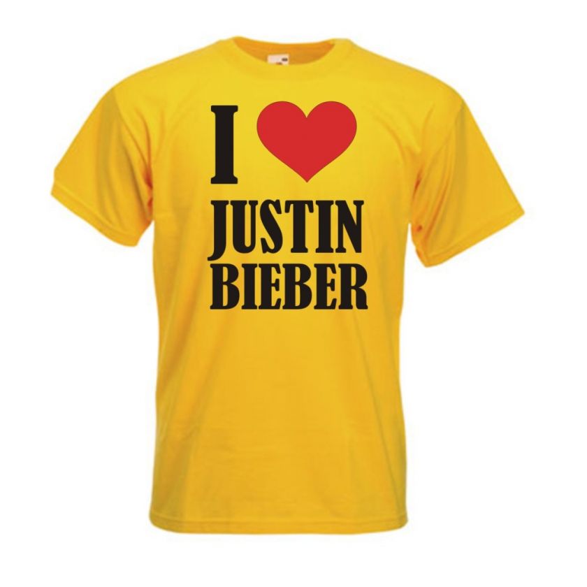 Kids I Love Justin Bieber T Shirt Brand New Xmas Gift  