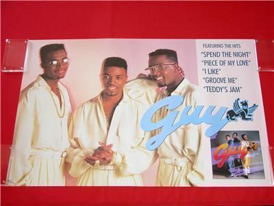 TEDDY RILEY & GUY 1988 VINTAGE R&B / SOUL POSTER NEAR MINT to MINT 