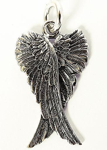 CROSS ANGEL BIRD WING STERLING 925 SILVER MENS PENDANT  