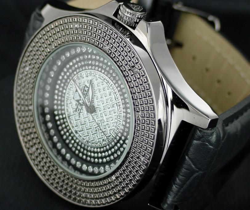 Genuine 12 Diamond Watch Ice MAXX Black Hip Hop Bling  