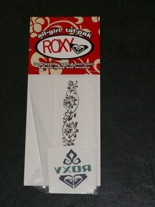 NEW ROXY ALL GIRL TAT PAK STICK ON TATOOS NON PERMANENT  