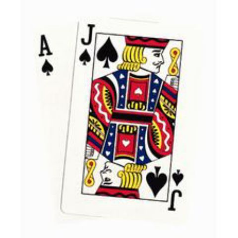 BLACKJACK Playing Cards Ace & Jack Spades MAGNET ~ NEW  