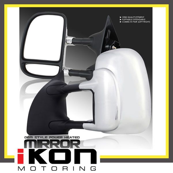   F250/350 SUPERDUTY OEM STYLE BLACK POWER HEATED TOWING MIRROR LH+RH