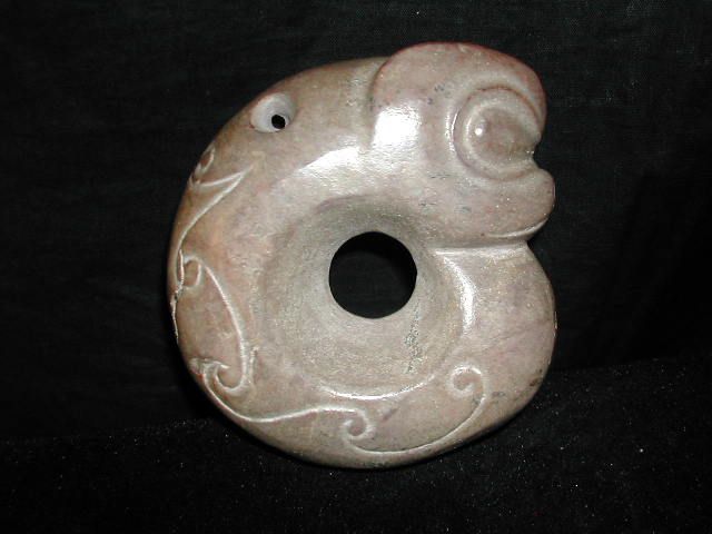 chinese HongShan culture jade Zhu dragon statue  