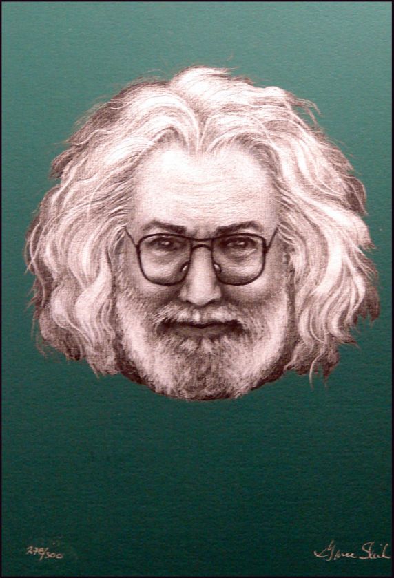   GARCIA GREEN Hand Signed Giclee on paper of Jerry Garcia L@@K  