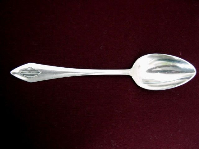 MONOGRAMMED DANIEL LOW & CO. TABLESPOON MADE IN 1887  