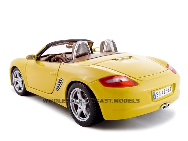 PORSCHE BOXSTER S CONVERTIBLE YELLOW 118 DIECAST MODEL  