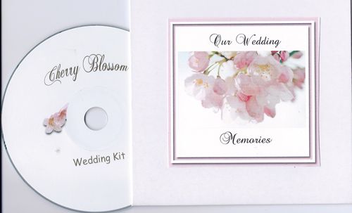 Delux Cherry Blossom Wedding Invitation Kit on CD  