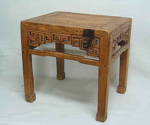 Unique Chinese Old Carved Wood Stool Side Table H5 23  