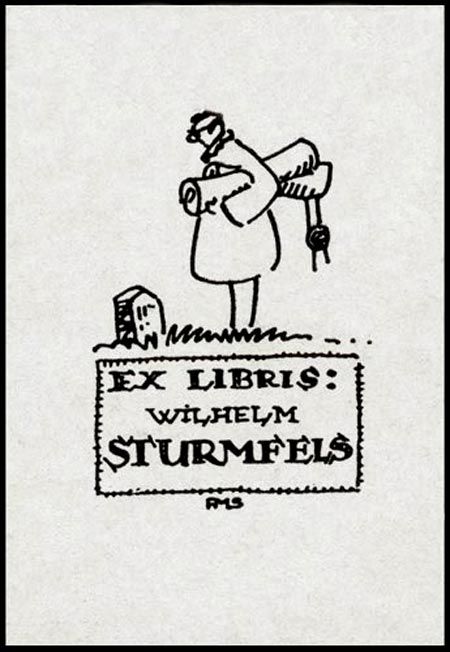 Lot of 7 Exlibris by German Artist A.M. SCHWINDT 1920  