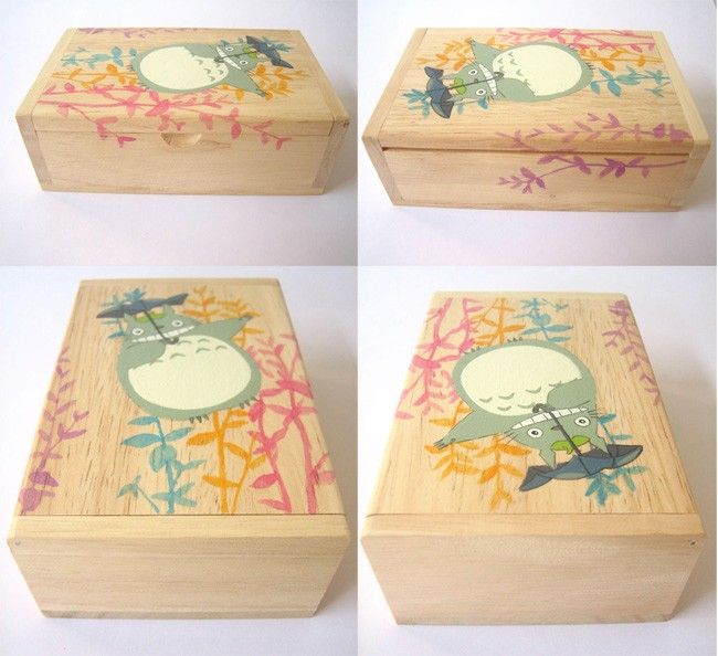 My Neighbor Totoro Hand Paint wood Box Studio Ghibli 8  