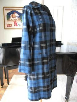 VINTAGE BURBERRYS BURBERRY REVERSIBLE PLAID TO BLK COAT  